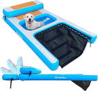 SOLSTICE Inflatable Pup Plank, Dog Water Ramp for Boats & Docks, Lounge, 250 lb Capacity - Floating Platform for Pets for Lake, River, Beach & Swimming Pool, Includes Pump, Patent-Protected Design