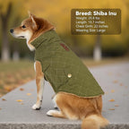 Dog Coat, Warm Winter Dog Waterproof Jacket for Medium Dogs, Fleece Lined Adjustable Dogs Coats Cold Weather Windproof Doggie Snowsuit with Leash Hole, Green X-Large