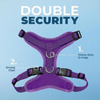 Voyager Step-in Pet Harness - All Weather Mesh, Adjustable Step in Harness for Cats and Dogs by Best Pet Supplies - Purple, XL
