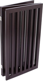 INTERNET'S BEST Dog Gate Indoor Freestanding Pet Barrier, Folding Wood Dog Fence, Extra Wide Doorway Puppy Gate, Indoor Animal Privacy Panel, Wooden Cat Fence - 3 Panel - 36", Espresso