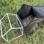 Outdoor/Indoor Faux Woodland Frame Thermal Cat House, Waterproof, Insulated, Concealed, Collapsible, Removable, Easy to Clean. Suitable for Felines or Small Dogs(L)