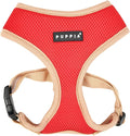 Puppia Soft Dog Harness II Mesh Over-The-Head All Season No Pull No Choke Walking Training Adjustable for Small & Medium Dog - RED - XL