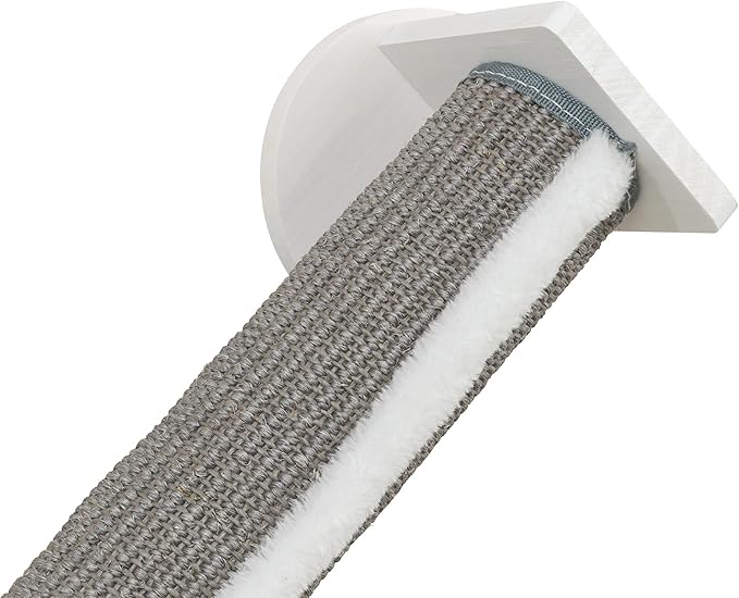 Trixie Cat Wall Furniture Set 4 - Cat Wall Scratcher, Climbing Shelves - 2 Sisal Rope Scratching Posts - Elevated Shelf - Gray/White