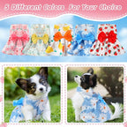Saintrygo 5 Pieces Floral Dog Dress Cute Dog Skirt Pet Dresses Pet Clothes Dresses Cat Princess Bowknot Clothes Puppy Outfits for Yorkie Puppy Cat, 5 Styles(Cute Style,Medium)