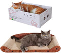 Cat Scratcher 24 Inch Cat Scratching Sofa Bed & 16" Lounge Box with Scratch Pad - Durable Cat Scratchers for Indoor Cats to Protect Your Furniture