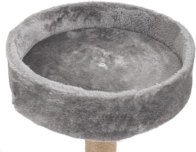 Cat Tree, W23.6*D15.7*H63in Cat Climbing Tower for Indoor Cats, Multi-Layer Cat Condo with Cat House, Hammock, Jumping Platforms, Scratching Posts, Holds 7.5kg/16.5lbs (Grey)