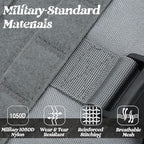rabbitgoo Tactical Dog Harness for Large, Heavy Duty Pet Harness with Handle, No-Pull Service Vest Large Breed, Adjustable Military Dog Vest for Training Hunting Walking, Grey, XL