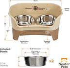 Neater Feeder Express Mess Proof Dog Bowls Elevated for Medium to Large Sized Breed, No Spill Raised Dog Food Bowl Stand, Stainless Steel Food and Water Bowl Set, Pet Dish Feeding Station, Cappuccino