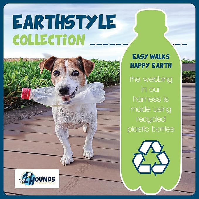 2 Hounds Design Freedom No Pull Dog Harness, Adjustable Harness and Leash Set, Easy Walking & Comfortable Control, Fits Small, Medium & Large Dogs, Solid Colors, Made in USA, 5/8" SM, Turquoise