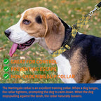 Kazazoo Martingale Collar for Dogs with Quick Release Buckle Adjustable Soft Durable Dog Collar for Small Medium Large No Pull Training Dog Collars-Yellow&Blue Plaid L