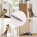 118" x 15.7" Extra Large Self-Adhesive Trimmable Cat Scratching Mat DIY Cat Scratch Furniture Protector with 20 Screws for Couch, Wall, and Indoor Furniture