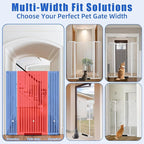 59 Inch Extra Tall Pet Gate for Cats,29.92“- 48” Adjustable Wide Dog Gates,No Drilling Pressure Mounted Walk Through Tall Cat Gate for Doorways,Hallway,Stairs