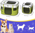 Pawaboo 2-in-1 Pet Playpen for Dog Cat, Portable Puppy Playpen with 600D Oxford, Divisible Pet Tent for Indoor and Outdoor Travel Use of Kitten and Puppy, Foldable Dog Enclosure