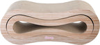 CSR1014C Suvi 26" Modern Cardboard Infinity 2-in-1 Lounge Bed Cat Scratcher with Catnip, Oak Wood
