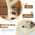 Tangkula Tall Cat Tree, 70 Inch Multi-Level Large Cat Tower with 3 Warm Perches, 3 Jingling Balls, Sisal Scratching Posts & Board, Modern Cat Tree for Indoor Cats Large Adult