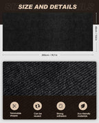Cat Scratch Furniture Protector, Trimmable Self-Adhesive Carpet, DIY Climb Cat Scratcher Mat for Covering Cat Tower and Couch Protector from Cat Claws (78.7x15.8in Black)