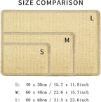 Cat Scratcher Mat for Indoor Cats, Natural Sisal Cat Scratch Blanket with Tapes, Cat Floor Corner Scratching Pad, Cat Furniture Couch Carpets Protector (S (15.7 x 11.8 Inch) / 2 Pack)