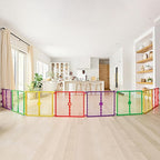 Regalo Safety 260" Super Wide Baby Gate & 8-Panel Playpen, 2-in-1 Convertible Baby Play Yard, Large Foldable Play Pen for Babies, Toddlers & Pets, Includes Wall Mount Kit, Multi-Colored