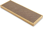 Furhaven Scratching Board w/ Catnip for Indoor Cats, Reversible - Classic Corrugated Cat Scratcher Pad - Yellow, Small