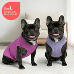KYEESE 2 Pack Dog Shirts Quick Dry Soft Stretchy Pet T-Shirts with Reflective Label Tank Top Sleeveless Sun Protection Vest Dog Clothes for Small Medium Dogs, Medium, Purple+Pink