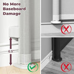 Retractable Baby Gate for Stairs, 55" Wide Mesh Dog Gate Indoor, 34" Tall Child Gate for Doorways, Hallways, Deck, Indoor Outdoor Pet Baby Safety Essentials for Home, White