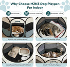 Dog Playpen, Portable Puppy Pet Crate Indoors for Small/Medium/Large Dogs Cats Rabbits, Foldable Dog Cage Enclosure for Outdoor, Pop Up Dogs Tent Kennel with Carrying Case, Grey