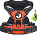 Joytale No Pull Dog Harness for Extra Large Dogs, Reflective Pet Vest with Front Clip, Adjustable Soft Padded Harnesses with Easy Control Handle for Training and Walking, Orange, XL