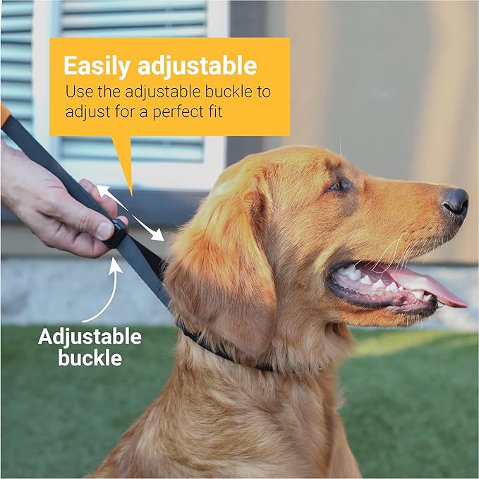 SVD.PET Dog Prong Collar for No-Pull Training, Quick-Release Buckle Adjustable Pinch Collar for Large Dogs (Black, Large Size)