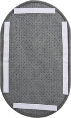 SAFAVIEH Cat Scratch Mat Pad Collection, 12" x 20", Oval, Gray, Boucle Weave, Velcro & Slip Resistant Backing