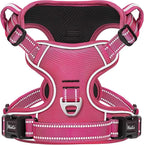 HEELE Dog Harness for Small Dogs No Pull Dog Vest Harness for Small Dog with Soft Padded Handle Reflective for Outdoor Training, Rose(Matching Trim), S