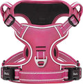 HEELE Dog Harness for Large Dogs No Pull Dog Vest Harness for Large Dog with Soft Padded Handle Reflective for Outdoor Training, Rose(Matching Trim), XL