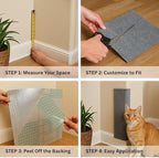 Cat Scratch Mat (3 Pack), 23.6’’ x 11.8’’ Cat Wall Corner Scratcher, Versatile Self-Adhesive Replacement Easy Use for Cat Trees Wall Furniture, Scratching Posts, and Couch Protection (Grey)
