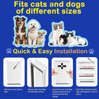 2 Pack Large Dog Door Replacement Flaps with Screws, Compatible with Petsafe Freedom Doggie Doors PAC11-11039 10 1/8" X 16 7/8" Weather Resistant Flexible (Without Bracket-Frosted Transparent)