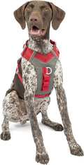 Kurgo Journey Air Dog Harness - Secure Fit for Active Dogs - Padded Chest - Lightweight Ripstop Fabric - Breathable Mesh - Reflective Trim - Back Assist Handle - Red - Medium
