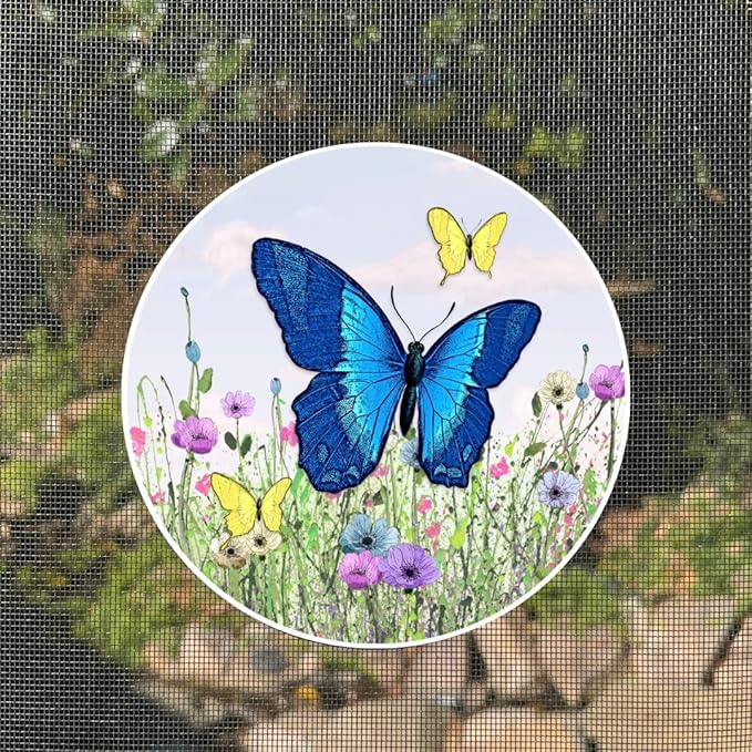 Screen Door Magnets Double Sided – Keep People, Kids, and Dogs from Running into a Screen Door. Saver - Robbins Aria Butterfly