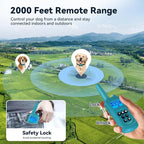 Shock Collar for Small Dogs，Tiniest and Lightest Dog Training Collar with 2000ft Remote，Tailored Small Dog Shock Collar 5-15 Pounds，Beep，Vibration and Safe Shock，0-99-Level Precise Adjustment，Cyan