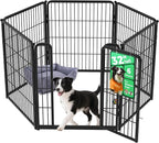 FXW Homeplus Unleashed Indoor Dog Playpen - Stress-Free and Safe Play, Heavy Duty 32 Inch 6 Panels Dog Pen for Small and Medium Dogs, Black│Patented