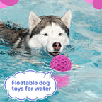 Indestructible Squeaky Dog Balls, Dog Toys for Aggressive Chewers Large Breed for Relieving Anxiety, Tough Dog Chew Toys Balls for Aggressive Chewers, Outdoor Squeaky Cognitive Dog Toys