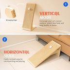 PETKARAY Inclined Cat Scratcher, Sisal Scratching Ramp for Indoor Cats, 24.8'' Cat Scratch Post for Couch, Replaceable Sisal Scratch Pad with Toy Ball, Classic