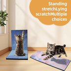 Cat Scratch pad,Scratching Board Cat wall Scratcher for Indoor，Foldable,Durable Recyclable Cardboard, Premium Scratch, Suitable for Cats to Rest, Grind Claws and Play(Blue)