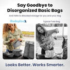 rubyloo Puffer Dog Travel Bag for Dog Moms – Doggy Diaper Bag with Pet Bowls & Food Storage or Everyday Puffy Tote – Doggy Mom Gifts for Women – Lightweight, Travel-Ready Gift for Pet Lovers - Grey