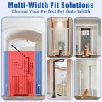 59 Inch Extra Tall Pet Gate for Cats,29.5-43" Adjustable Wide Dog Gates,No Drilling Pressure Mounted Walk Through Tall Cat Gate for Doorways,Hallway,Stairs