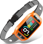 Bark Collar AI Dual-Detection, Instant Quiet Anti Bark Device 4 Training Modes, 30-Day Battery, One-Click Peace, 9-Level Sensitivity Automatic Dog Bark Collar for Large Medium Small Dogs,Orange