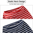 Koneseve Dog Shirt Vest Lightweight Stretchy Dog T-Shirts Soft Cool Sleeveless Stripe Vests Breathable Clothes for Puppy Kitty Cats Small Medium Large Dogs 2 Pack Red + Blue [S/Small]