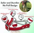 Martingale Collar for Dogs, Biothane, Stainless Steel Hardware, No Pull, Made in The USA, Professional Grade, XXS, Red