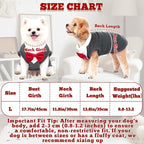 Dog Suit with Bow Tie Pet Tuxedo for Small Medium Dogs Cats Formal Clothes Puppy Outfits for Halloween Wedding Birthday (Grey, Large)