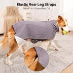 Dog Coat Warm Dog Winter Coat Waterproof Dogs Jacket with Reflective Pet Fleece Vest Zip-Up Cold Weather Coats for Large Dogs Turtleneck Windproof Coats (Grey,Small)