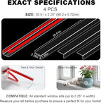 Ultra Clear Window Sill Protector - Scratch & Chew Proof Pet Guard for Dogs & Cats, Easy Install Transparent Ledge Cover, No Residue