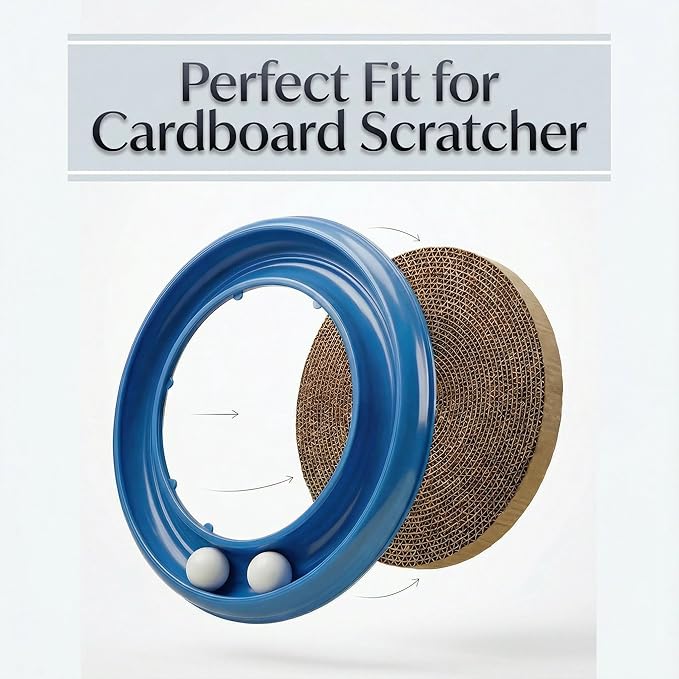 Cat Scratching Pad Cardboard Round Cat Scratcher Refill Replacement Scratch Pads for Cats– 3 Count