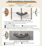 Gray Cat Wall Shelf with Grey Sisal Mat, Curved Cat Bed for Scratching and Resting, Wall Mounted Hammock for Large Cats